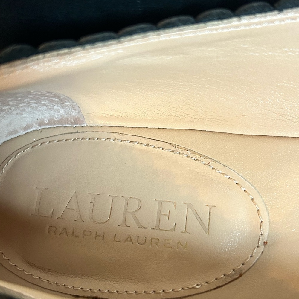Ralph Lauren Glennie Black Leather slip on ballet flat women’s size 6.5 - Picture 4 of 11